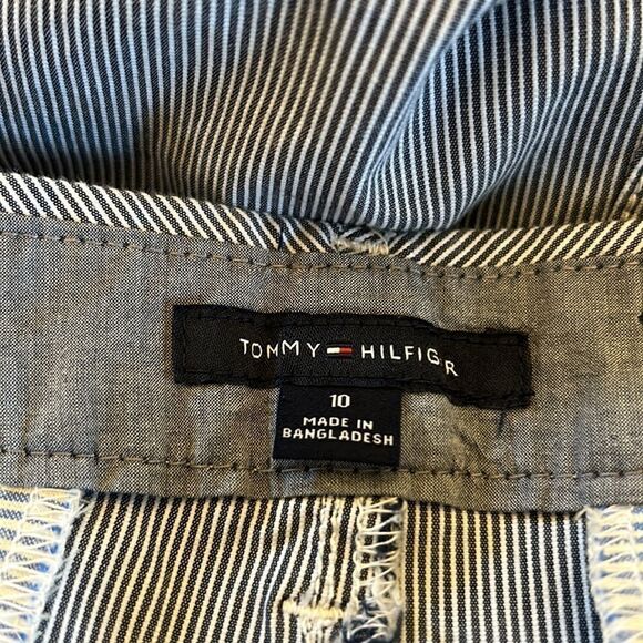 Tommy Hilfiger blue white striped chinos Size 10 EUC - Picture 6 of 7